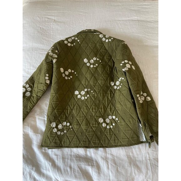 Post Imperial Didi Quilted Shirt Jacket in Moss Green - Picture 6 of 7